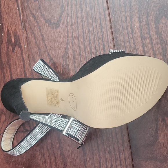New- Black Diamante Platform Sandal - Picture 3 of 6